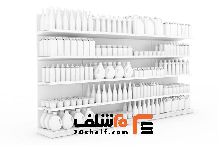 طراحی قفسه فروشگاه مواد غذایی-20شلف