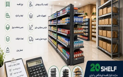 عوامل قیمت قفسه فروشگاهی